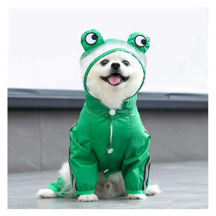 犬服 レインコート ドッグウェア 雨具 レインウェア ポンチョジャケット ペット服 ドッグ フード付き 反射テープ付き 雨の日 防水