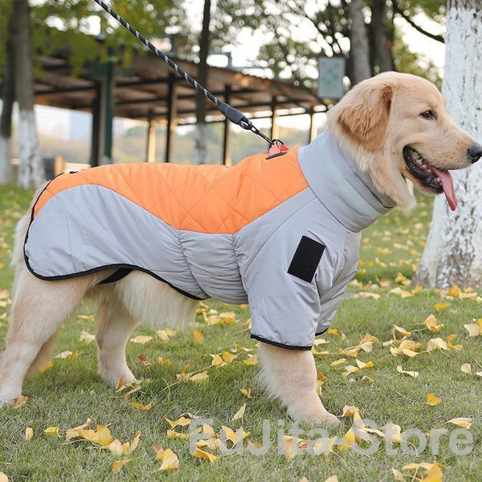 ペット服 犬服 ドッグウェア ダウンジャケット 大型犬防寒 秋冬 ワンちゃん服 大型犬 保温 防水 犬のコート 中綿ジャケット 裏起毛 二つ足 冬 暖かい服 愛犬用