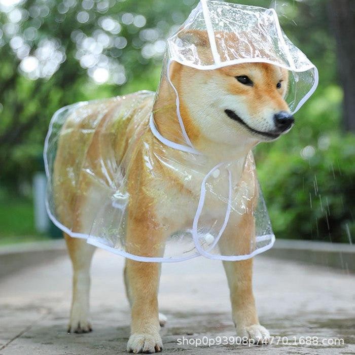 犬用レインコート ペットレインコート カッパ ポンチョ 雨の日 梅雨対策 透明な合成樹脂 小型犬 中型犬 大型犬 柴犬 耐水性