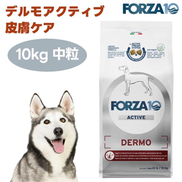 【リニューアル】FORZA10 デルモアクティブ 皮膚ケア 中粒 10kg ドッグフード 犬 餌 療養食 フォルツァ10