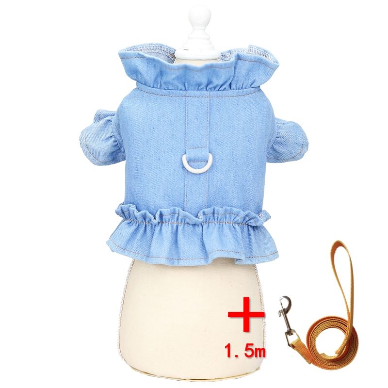 ペットの猫の服の王女の子犬のデニムのスカートのベスト メガ割ワンピースパンツトートバッグ