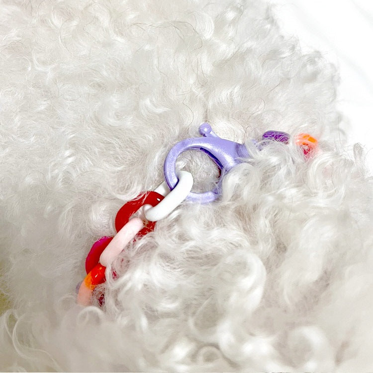 ペットチェーンカラーネックレス ペット用首輪 首輪 犬 猫 小型犬 中型犬 可愛 ペット用アクセサリー ペットグッズ シンプルカラーペット用首輪