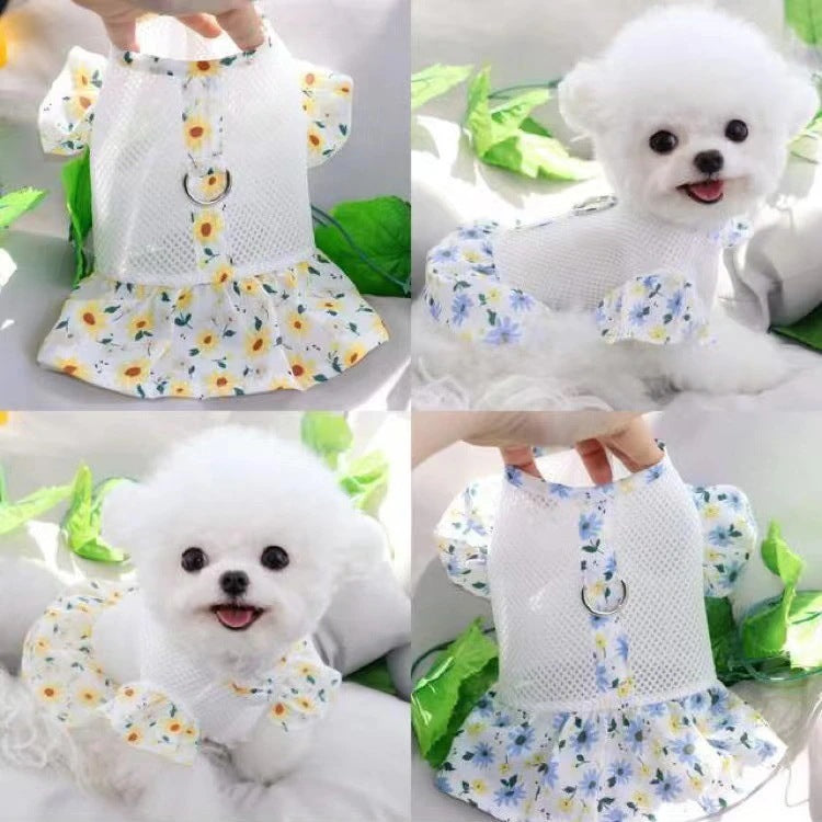 大人気 上品 ペット 服 安い 犬 春 夏 花 柄 ワンピース かわいい 可愛い ハイブランド 猫 ドッグ ウェア