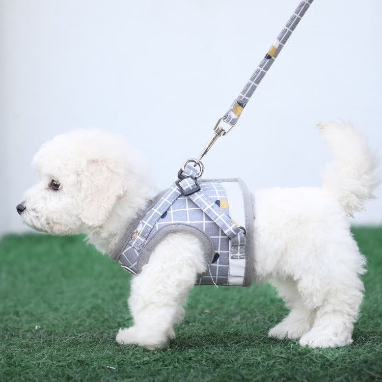 背心式犬牽引紐テディ比熊小型犬胸背ドッグラン子犬チェーンペット用品