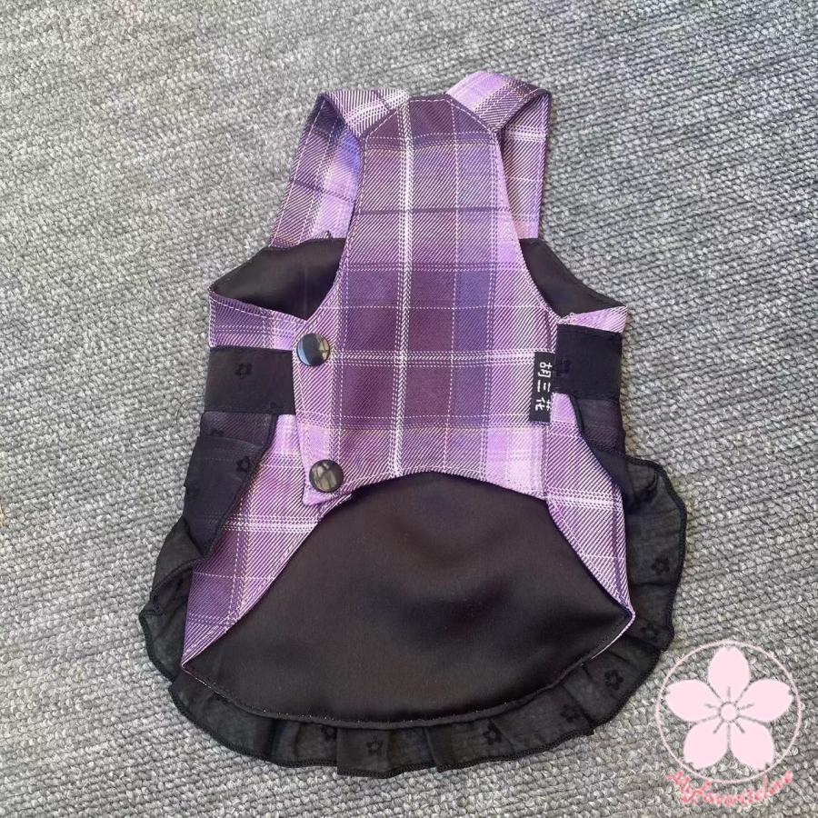 超目玉新品 ペット 服 安い 犬 春 夏 ギンガム チェック フリル ワンピース かわいい 可愛い ハイブランド 猫 ドッグウェア
