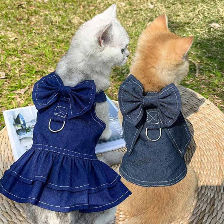 インスタ映え ハーネス 犬 胴輪 小型犬 中型犬 犬服 猫用 犬 抜けない デニムハーネス ワンピース おしゃれ かわいい ウェアハーネス 春 夏 負担が少ない 迷子防止 女の子 男の子 かわいい X