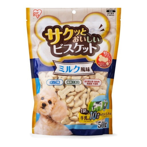 <a href="https://www.qoo10.jp/gmkt.inc/Search/brand.aspx?brandno=49458" target="_blank" class="title_brand" id="btn_brand" title="アイリスオーヤマ">アイリスオーヤマ</a>P-MB500 サクッとおいしいビスケット ミルク風味 (500g)