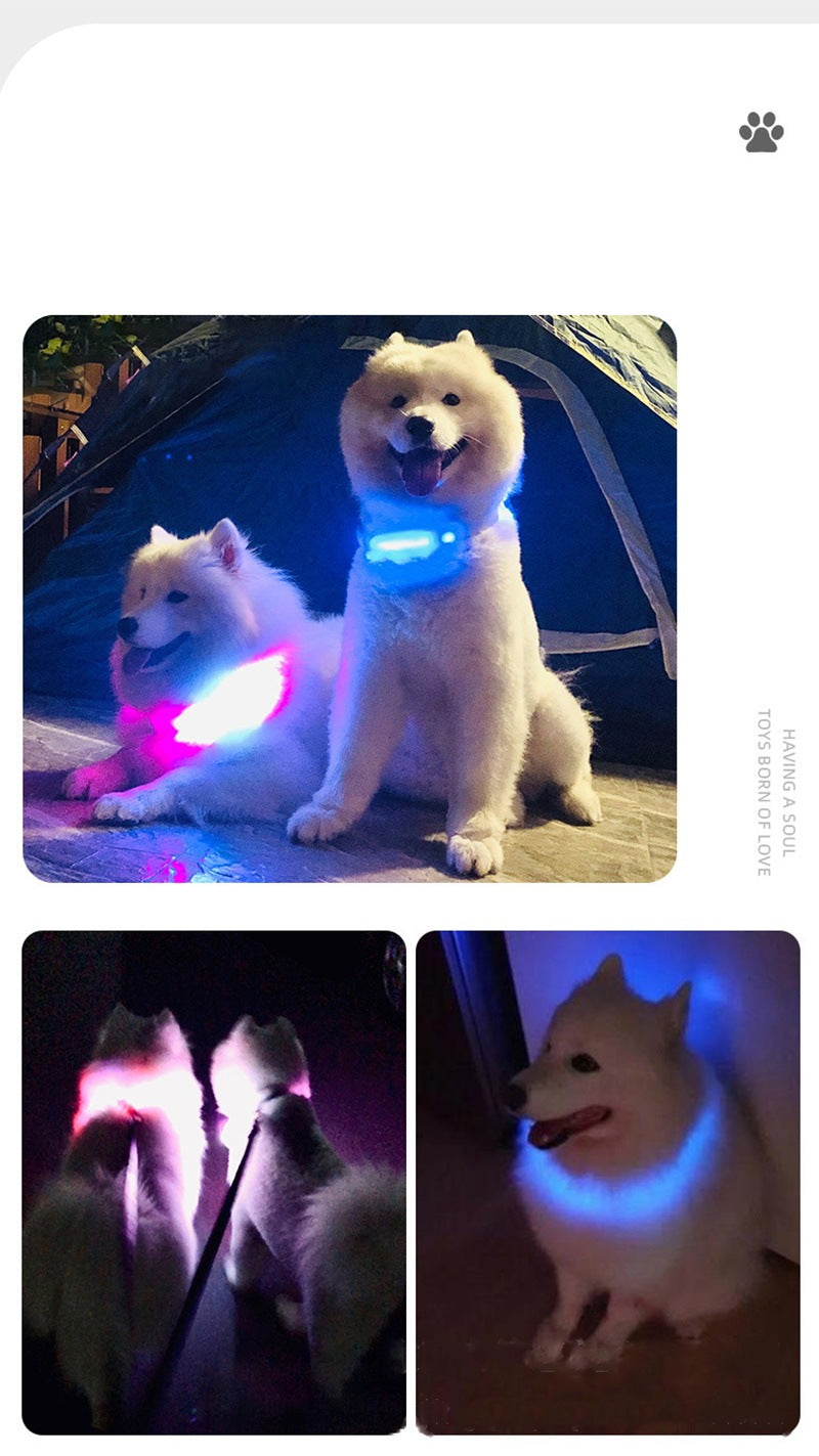 首輪 犬 おしゃれ 小型犬 中型犬 大型犬 光る首輪 犬用 LED ライト USB充電式