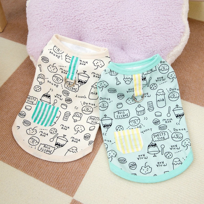 【新作犬猫服 登場】 犬服 ペット服 犬 洋服 春夏薄手ペットベスト犬服小型犬中型犬ペット猫服