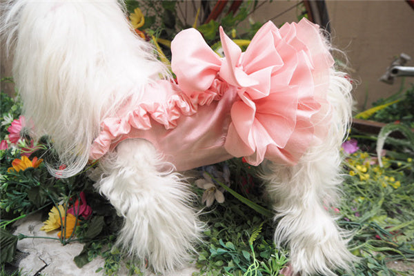 ペットウェア リボン ドッグウェア 犬服 可愛い おしゃれ フォマール ウェディングドレス ワンピース ペット用品 小型犬 中型犬 パーティードレス