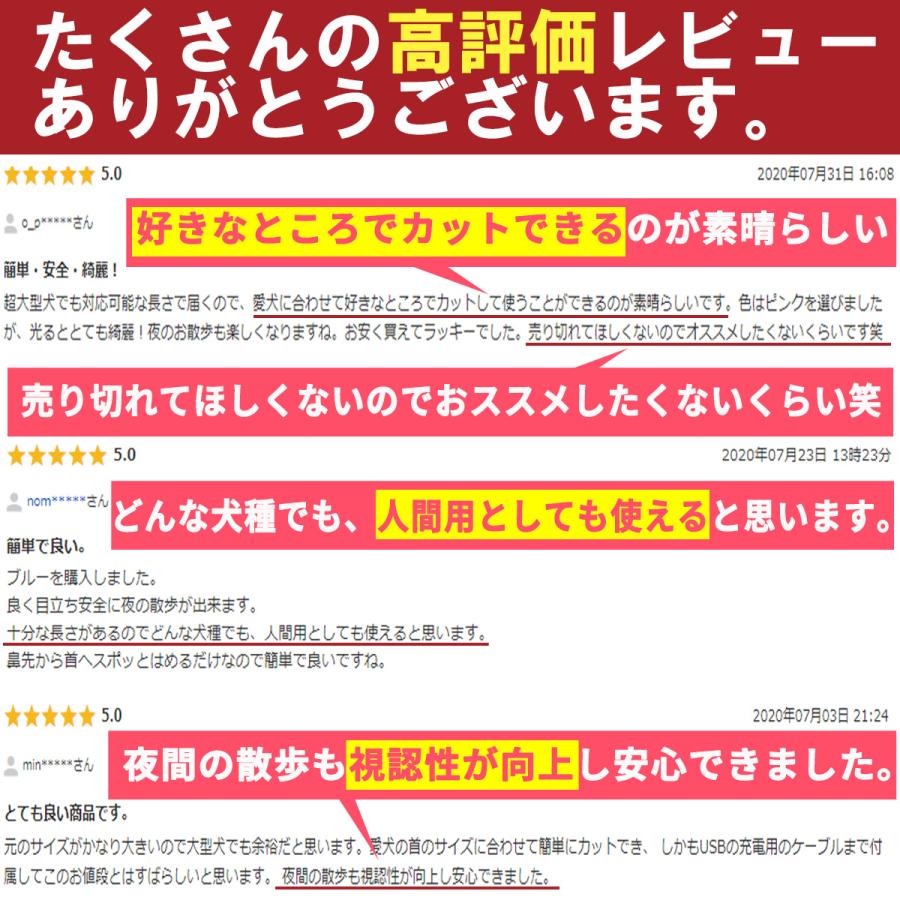 首輪 中型犬 ライト 小型犬 USB充電式 犬 LED 光る首輪 犬用 大型犬 おしゃれ