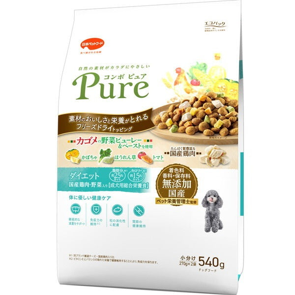 日本ペットフード コンボ ピュア ドッグ ダイエット 540g