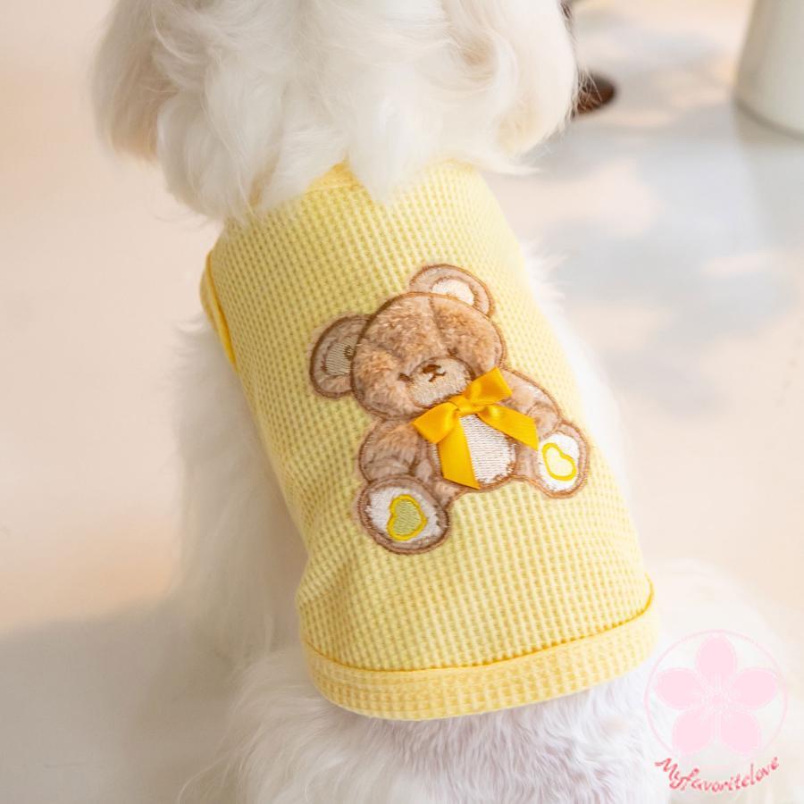 超目玉新品 ペット 服 安い 犬 春 夏 秋 くま ちゃん 柄 タンクトップ かわいい 可愛い ハイブランド 猫 ドッグウェア