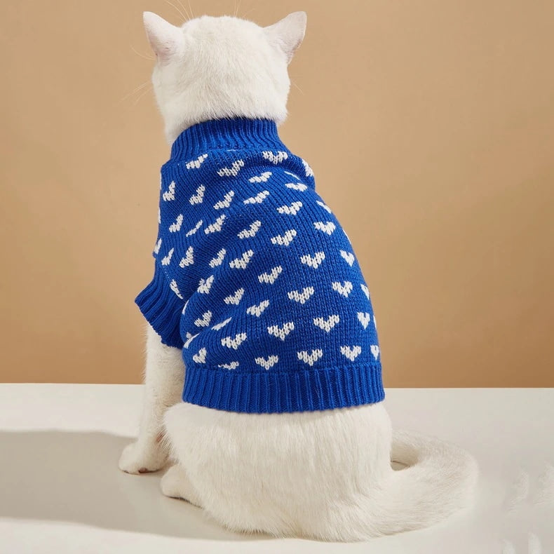人気 可愛い ペット服 秋冬暖かいレッドピンクハート犬の服セータースカート休日クリスマス新年ペット服