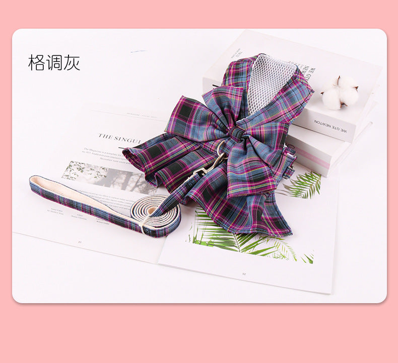 ペット リード 犬 猫 洋服 jk ベストタイプ リード 洋服 テディベア お出かけ チェストストラップ 犬 リード グッズ r n r n