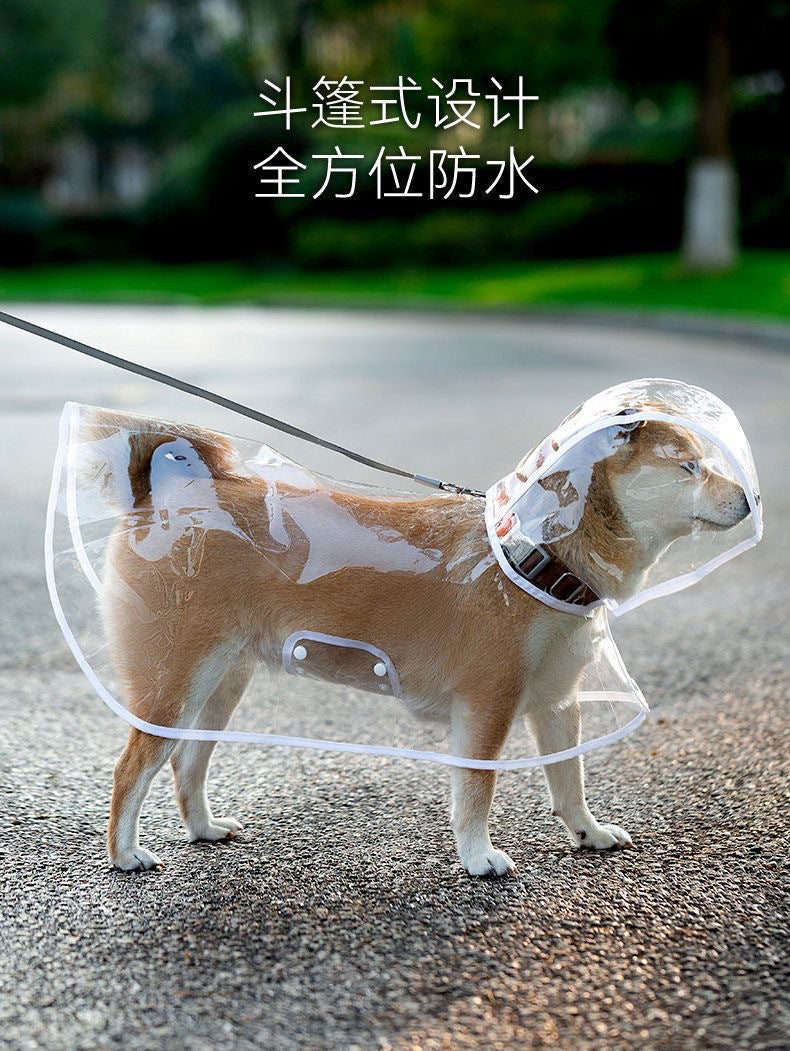 人気ペットマッキントッシュ透明犬マッキントッシュ防水防風ペット服大型犬