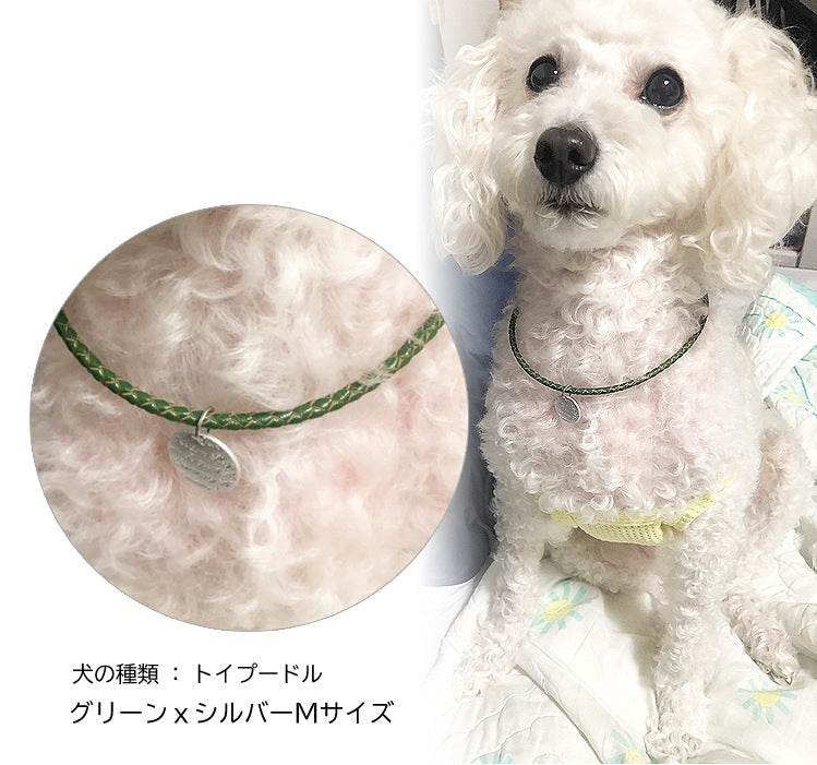 ハンドメイドオーダーメイド商品犬 首輪 おしゃれ 中型犬 小型犬 本革 かわいい 犬首輪 犬の首輪