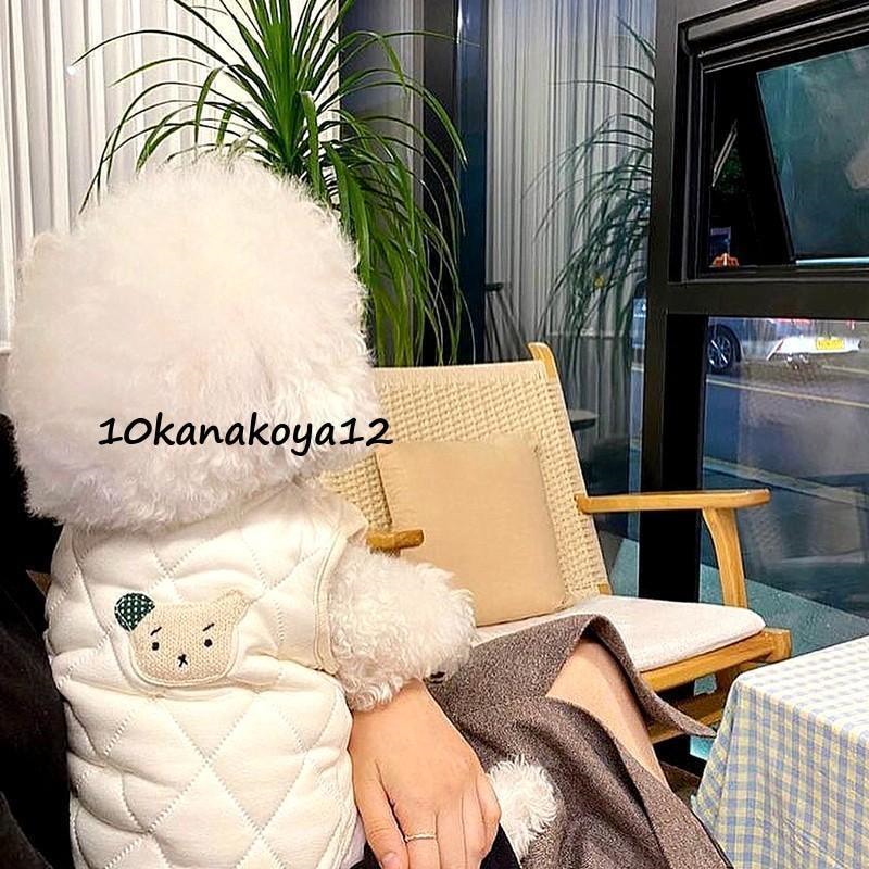 犬 服 ジャケット コート クマ 犬の服 オシャレ 防寒 キルティング ダウン風ジャケット 冬 防寒 冬服 冬物