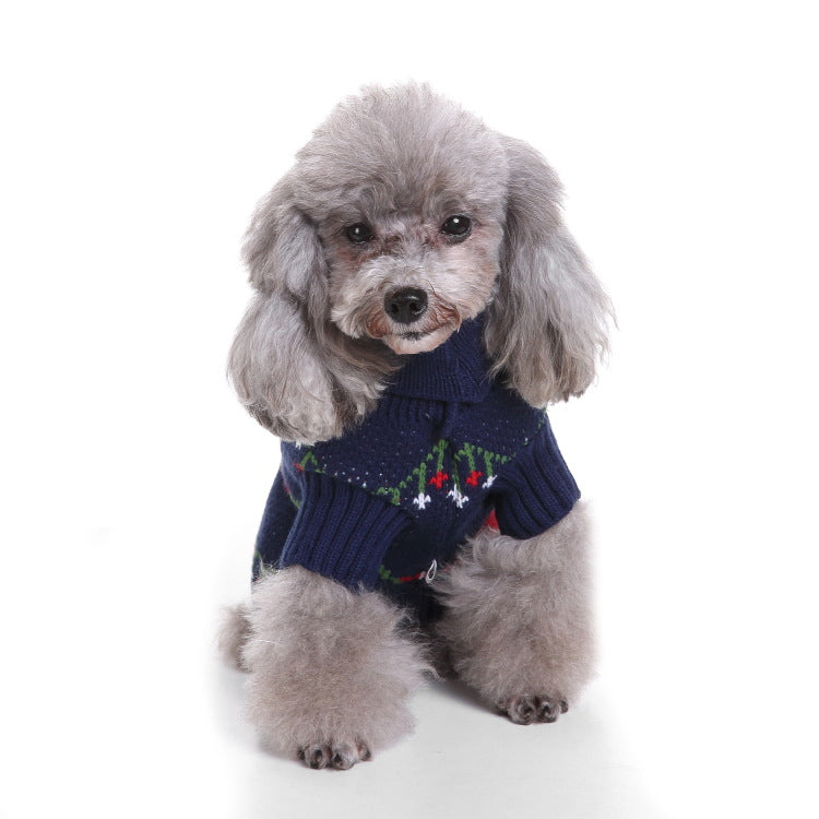 2023年新作入荷 ペット服 犬 服 Tシャツ ドッグウェア犬セーターペットクリスマスセーターニットハイネックペット服セーター犬セーター