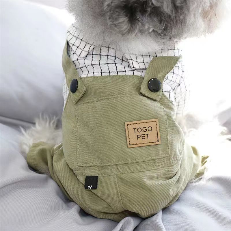小型犬の服 春夏用 ビブパンツ タイド テディ ビションフリーゼ ポメラニアン 小型犬・中型犬 ペット猫四足歩行コート 犬 服 犬の服 犬 洋服 犬の服夏 犬洋服