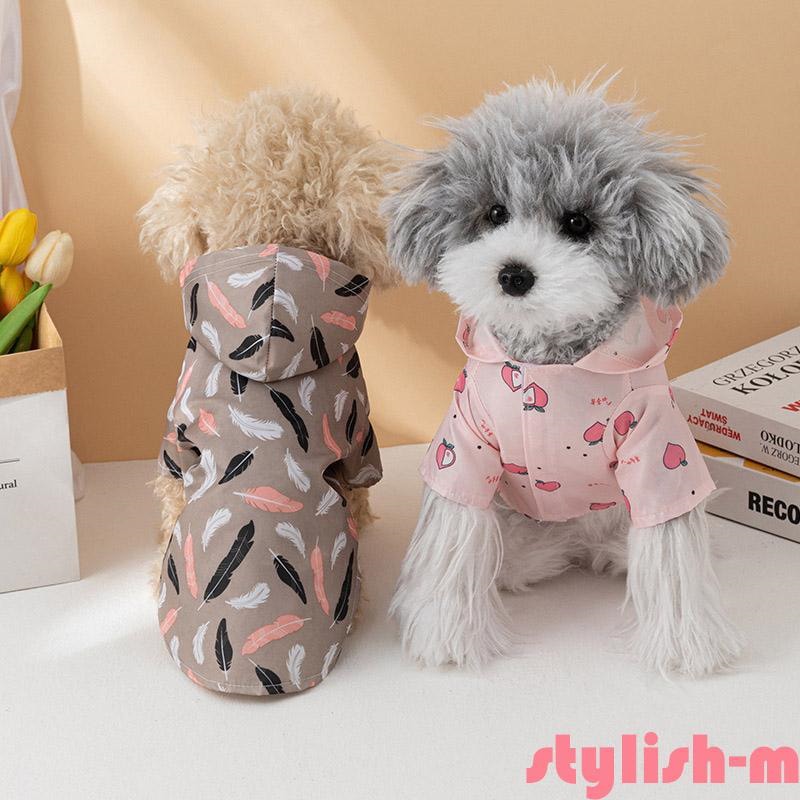 犬服 犬レインコート 犬カッパ 着せやすい 前開き 中型犬小型犬 4タイプ リード穴あり マジックテープ