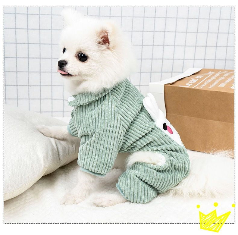 人気秋冬新しいペットウェア かわいい厚手ペット服 暖かい 快適犬洋服