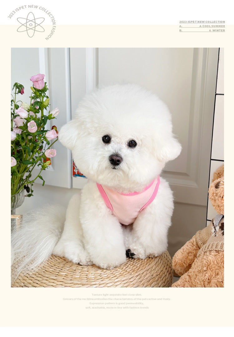春夏新作 犬服 ペット服 犬 洋服 ペット 犬用品 小中型犬 25年新しいペットの犬の春と秋のベスト小型犬の子犬の服