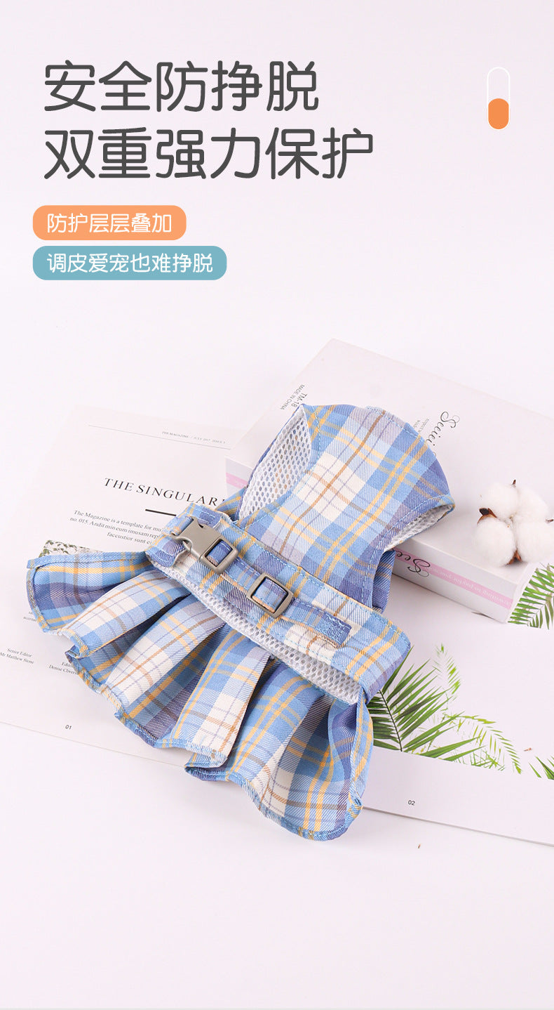 ペット リード 犬 猫 洋服 jk ベストタイプ リード 洋服 テディベア お出かけ チェストストラップ 犬 リード グッズ r n r n