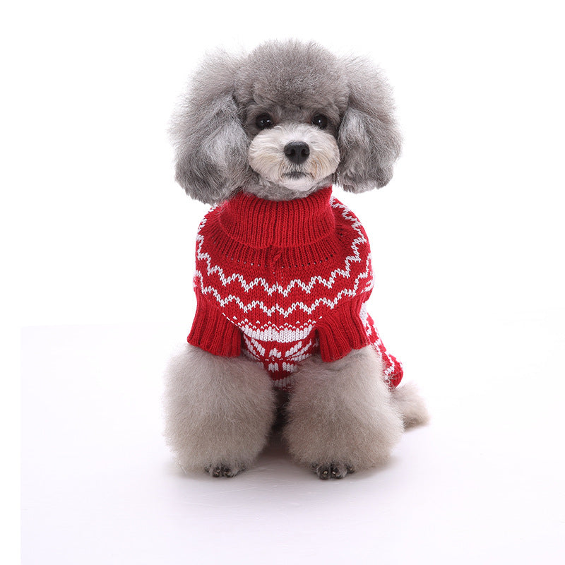 2023年新作入荷 ペット服 犬 服 Tシャツ ドッグウェア犬服クリスマス衣雪花セーターハロウィンペット服セーターヘラジカ衣犬セーター