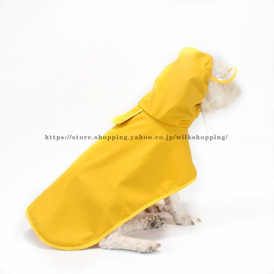 犬用レインコート 犬レインコート ポンチョ型 ドッグウェア 犬カッパ 雨具 腹当て 透明フード付き ダックスフント 雨対策 散歩 お出かけ