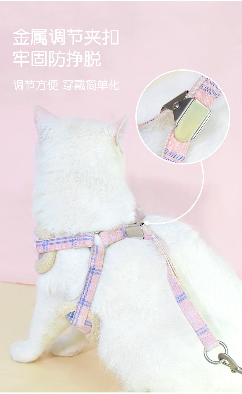 ハーネス 小型犬 ハーネスリードセット 中型犬 おしゃれ シンプル ペット用品 簡単装着 2点セット お出かけ 軽量 リーシュ 猫用 犬 胴輪 犬用ハーネス 犬用 134 リード ペットハーネス ネコ