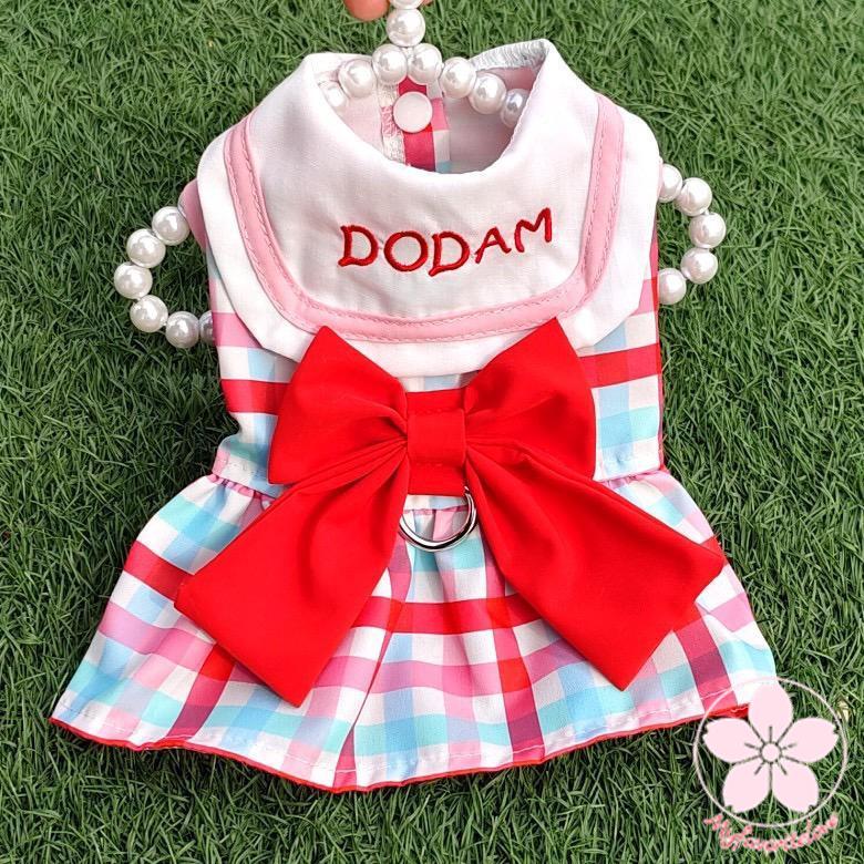 大人の魅力 ペット 服 安い 犬 春 夏 ノースリーブ チェック ワンピース かわいい 可愛い ハイブランド 猫 ドッグウェア