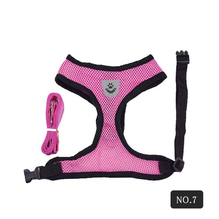 新商品プロモーション,数量限定 ペット用 犬用 ハーネスとリード2点セット 全8色 S M L XL ペット用品 型ハーネス(胴輪)&リード(引き綱) ボディストレス軽減ペット用 犬用