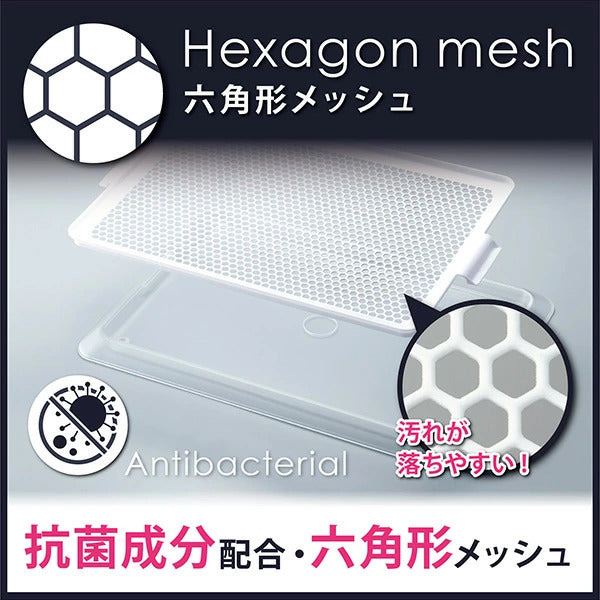 ボンビアルコン ペットレークリアメッシュ M 約6449cm ワイドサイズのシーツ対応 薄型 低床式 トイレ 犬用トイレ 半透明 クリア 小型犬用 室内犬 ボンビ