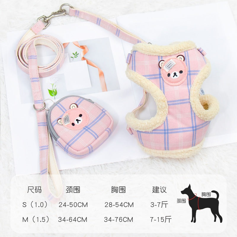 ハーネス 小型犬 ハーネスリードセット 中型犬 おしゃれ シンプル ペット用品 簡単装着 2点セット お出かけ 軽量 リーシュ 猫用 犬 胴輪 犬用ハーネス 犬用 134 リード ペットハーネス ネコ
