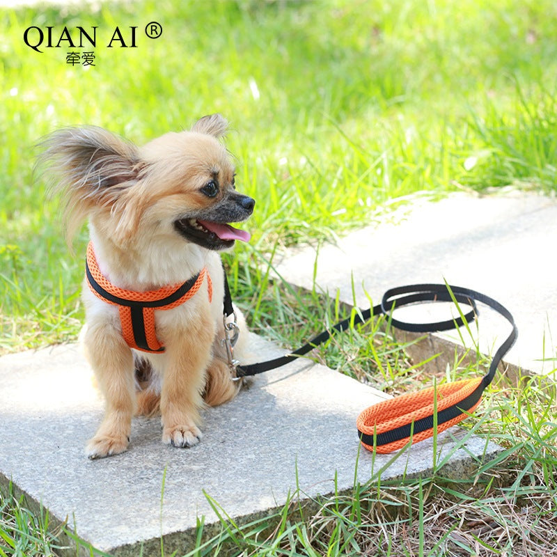 ハーネスリードセット お出かけ ネコ用ハーネス 犬 軽量 胴輪 ペット用品 55 2点セット リード 中型犬 小型犬 シンプル お散歩 犬用 ハーネス 簡単装着 リーシュ 犬用ハーネス 猫用 ペットハ