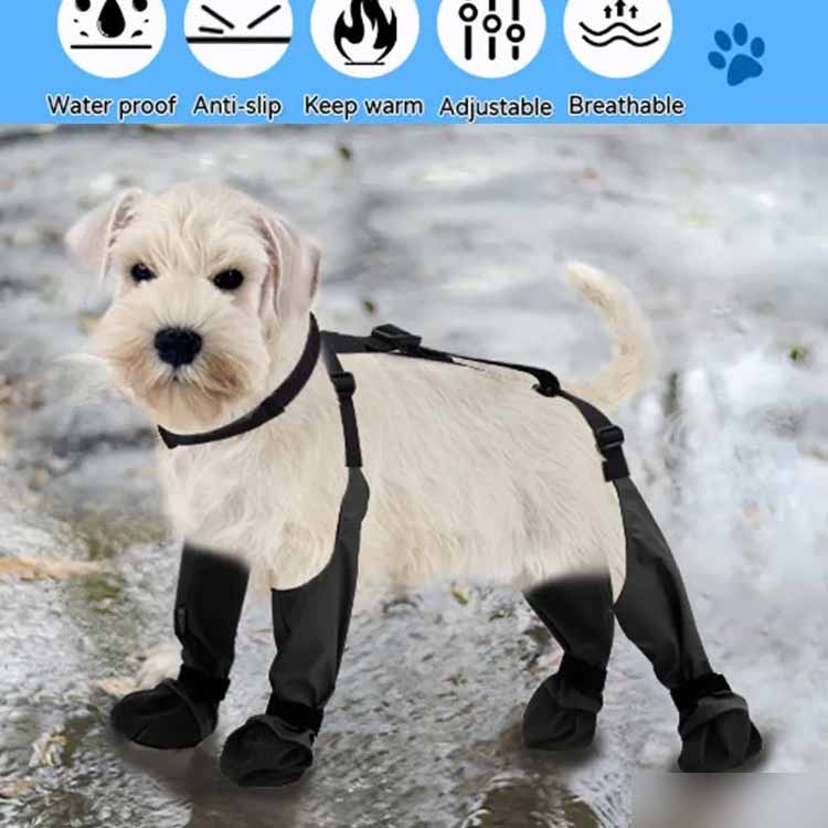 キャンペーン犬用レッグカバー レインシューズ 脱げない 犬 靴 梅雨用 レインシューズカバー 滑りにくい 脱げない 犬用レッグカバー レギンス 犬用シューズ 犬 犬の靴 汚れ防止 肉球保護 雨用ブーツ