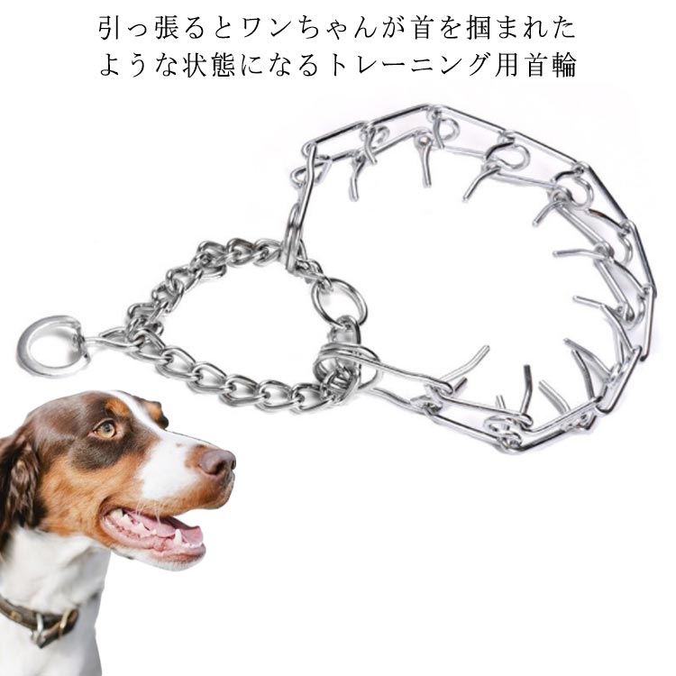 小型犬 訓練 首輪 しつけ しつけ用カラー チェーンカラー チタン製 大型犬 犬 中型犬 首輪 超大型犬 犬用品 犬 お散歩 安心
