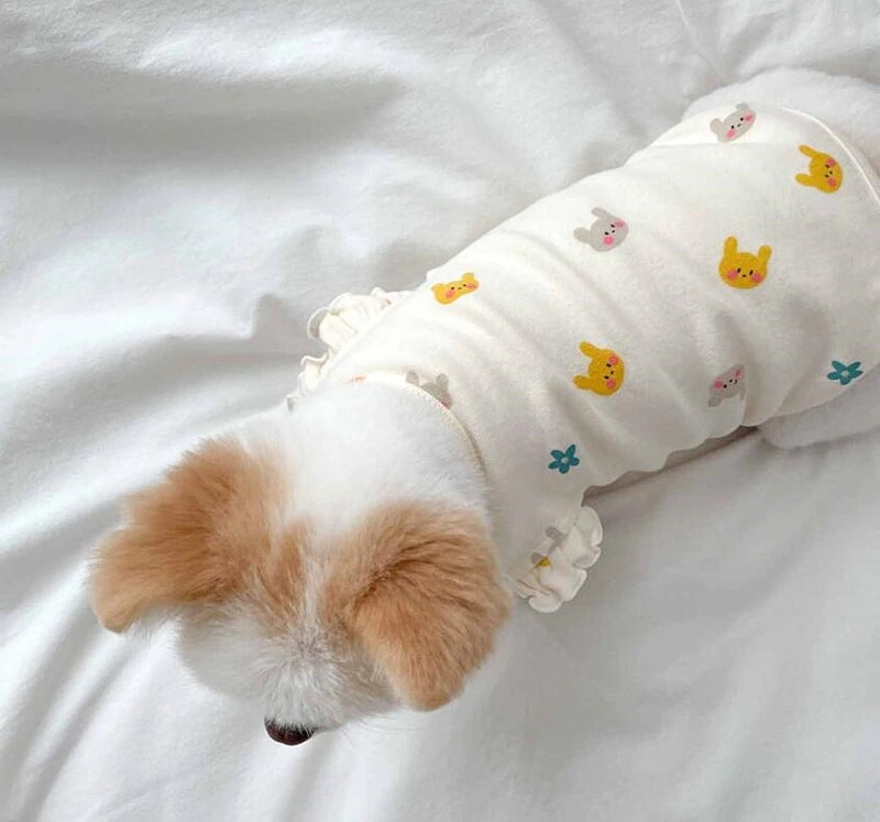 【新作犬猫服 登場】 犬服 ペット服 犬 洋服 春薄手猫小フライスリーブベスト犬二本足コート小 中型犬子犬猫秋ペット服