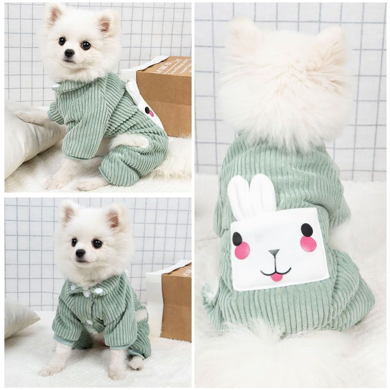 人気秋冬新しいペットウェア かわいい厚手ペット服 暖かい 快適犬洋服