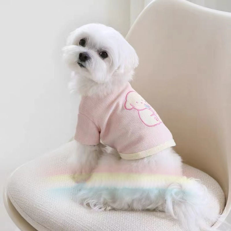 ペット服 猫 犬服 刺繍 ワッフル 春 秋 夏 ボトム ファイター プードル ビションフリーゼ犬 服 犬 犬の服 犬 洋服 犬の服夏 犬洋服