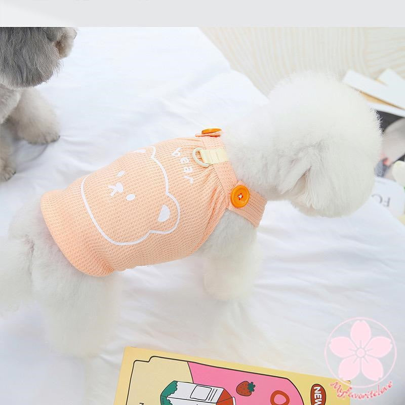 人気商品超目玉 ペット 服 安い 犬 春 夏 くまちゃん 柄 タンクトップ かわいい 可愛い ハイブランド 猫 ドッグ ウェア