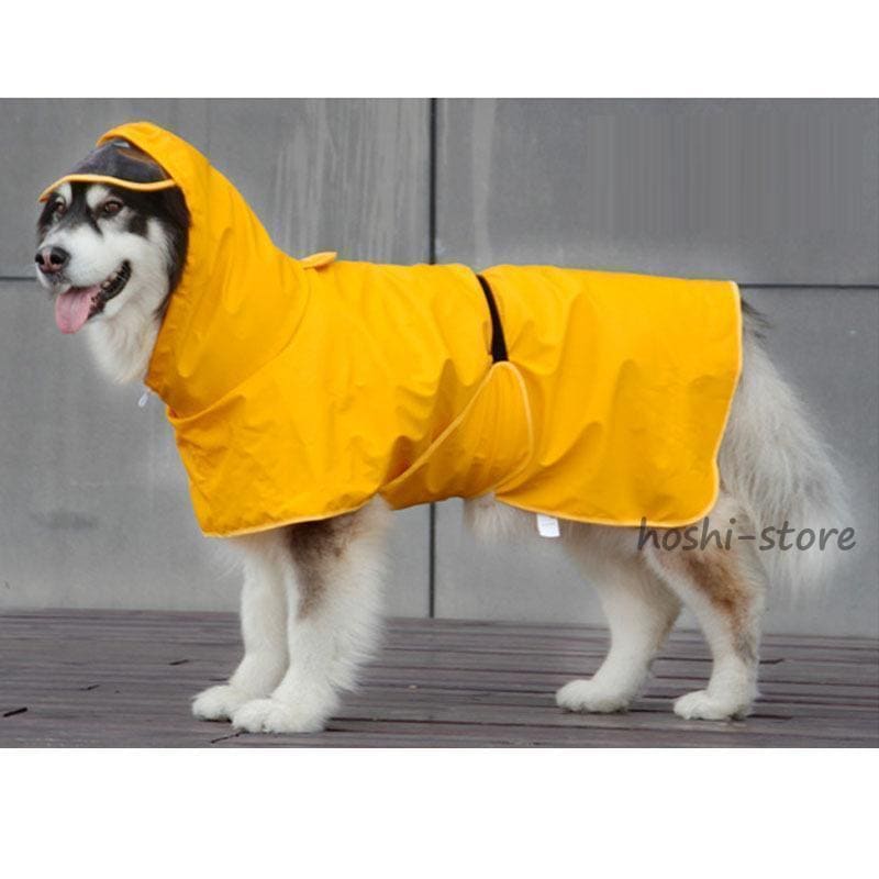 犬用レインコート 犬レインコート ポンチョ型 ドッグウェア 犬カッパ 雨具 雨対策 散歩 お出かけ 腹当て 透明フード付き 小型犬 中型犬 大型犬