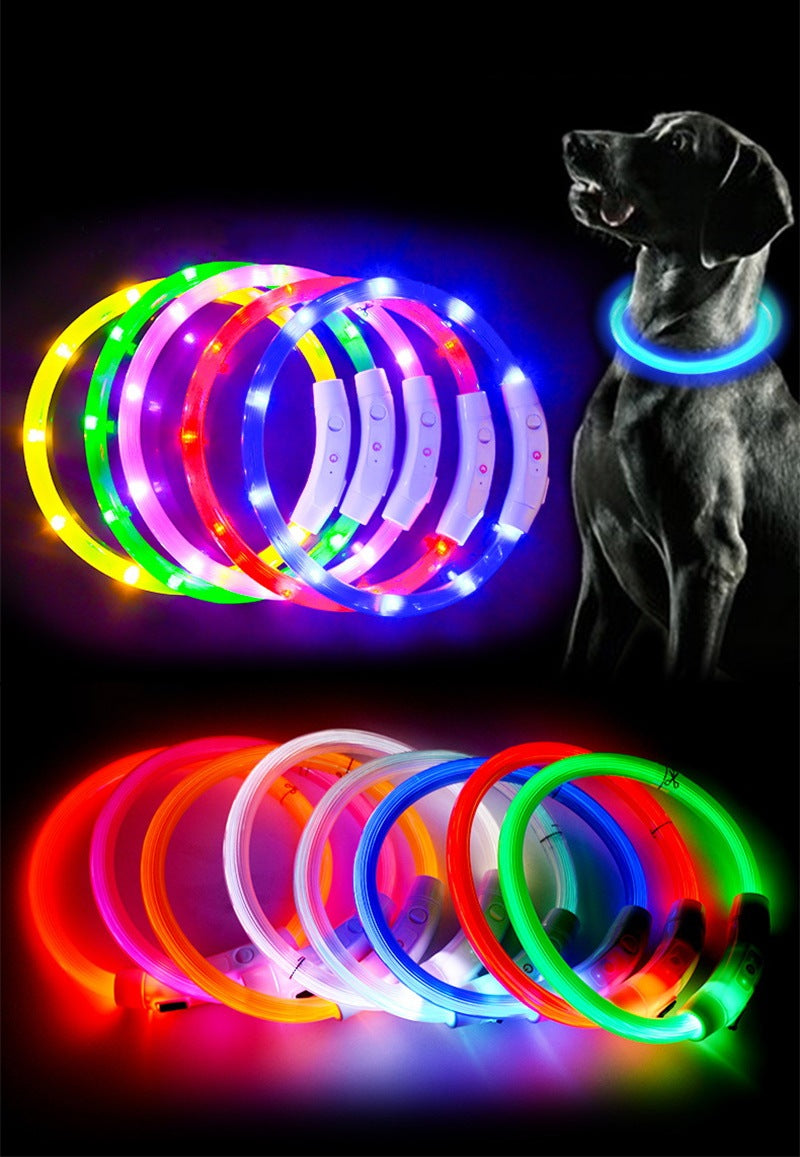 首輪 犬 おしゃれ 小型犬 中型犬 大型犬 光る首輪 犬用 LED ライト USB充電式