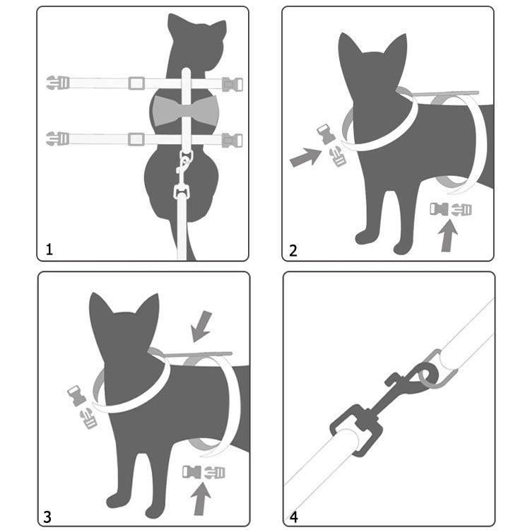 3日以内に出荷 2025新品 2点セット ペット用品 ハーネス リード 猫用 小型犬用 全3色 ポリエステル S ( 15-3kg ) M ( 3-5kg ) L( 5-75kg ) リード長さ12