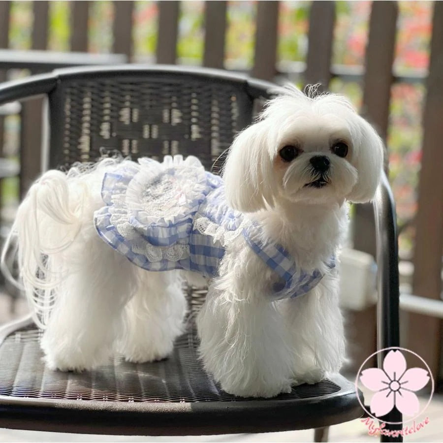 万能流行感 ぺット 服 安い 犬 春 夏 チェック フリル キャミソール かわいい 可愛い ハイブランド 猫 ドッグ ウェア