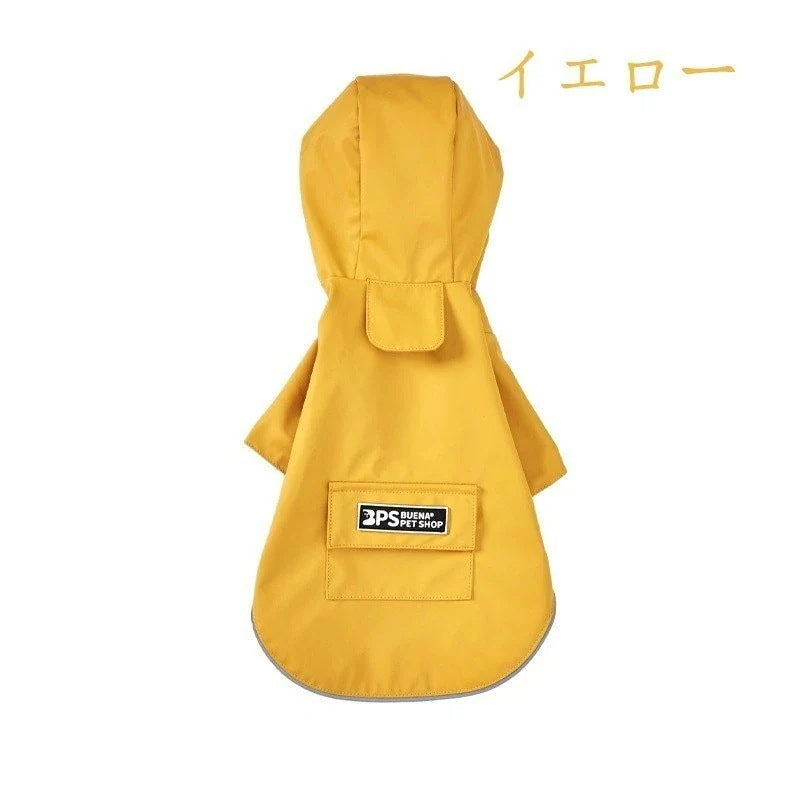 ドッグウェア レインコート 犬の服 犬服 雨服 雨具 パーカー フード付き 四足 小中型犬用 雨の日 防水 雨具 お散歩 梅雨対策 犬用品 着脱簡単