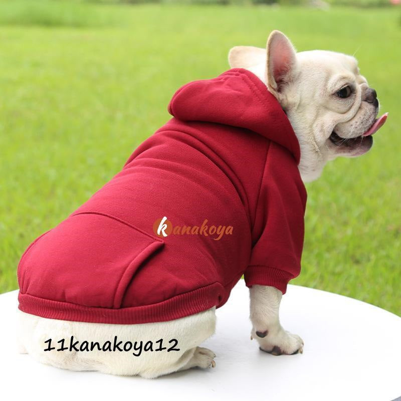 犬 服 ペット用品 犬服 ドッグウェア 裏起毛 パーカー 傷なめ防止 抜け毛 ポケット付き 秋冬 トレーナー 小型犬 中型犬