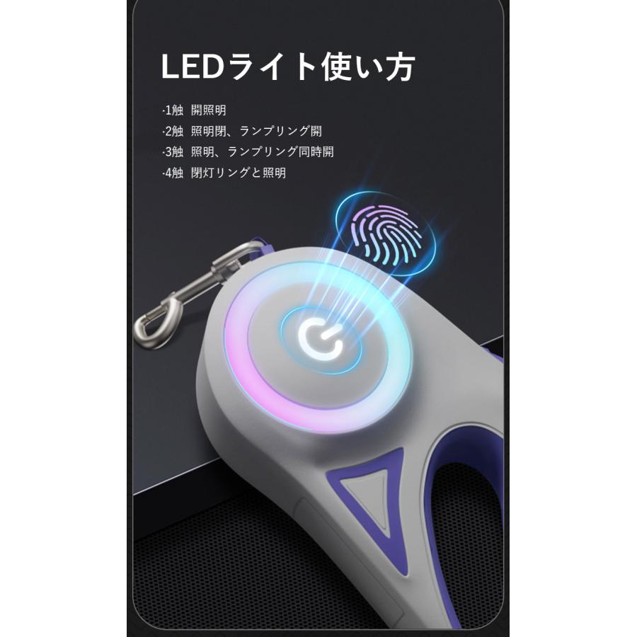 3日以内に出荷 2025新品 3m / 5m LEDライト フレキシリード 小型犬用 中型犬用 大型犬用 テープ/コード 耐久性 頑丈 安全 伸縮リード フレキシ ペット用品 犬用品3m /