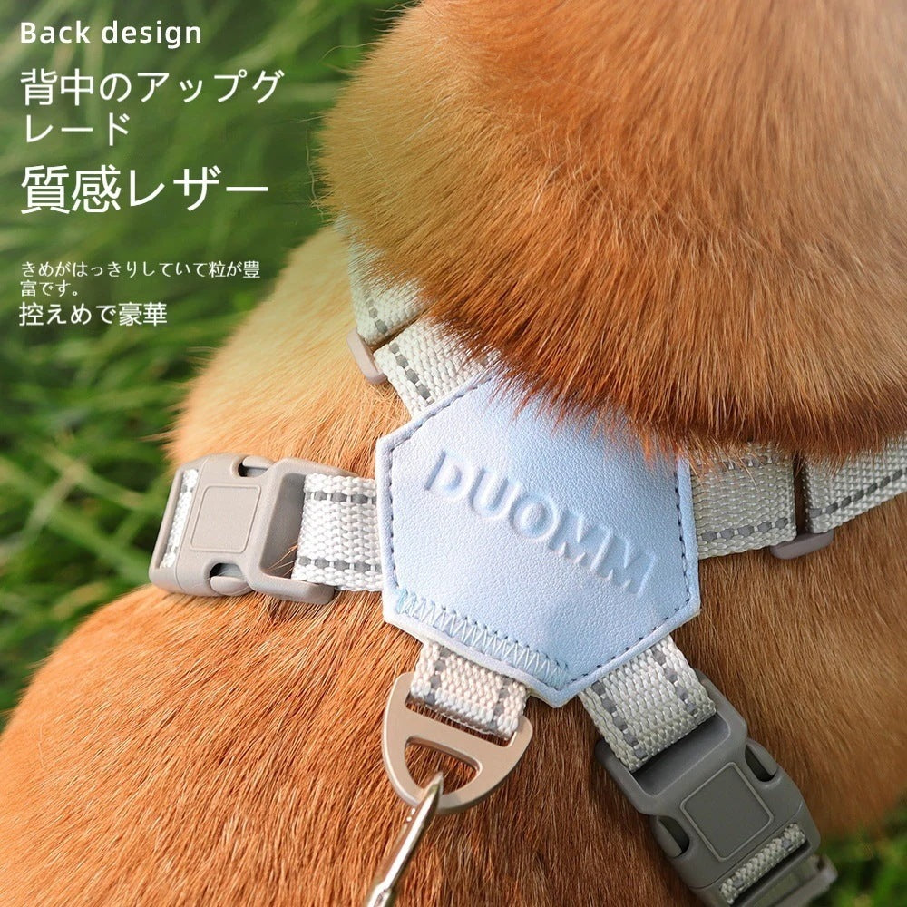 犬の鎖 通気性ペット用チェストハーネス ベスト反射犬用リード ペット用リード